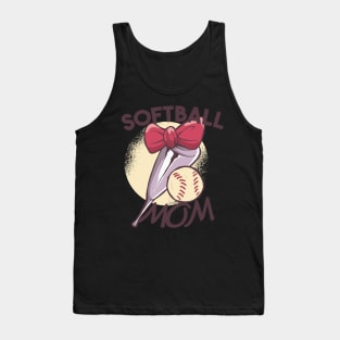 Softball Mom Cute Sports Social Distancing FaceMask for Mother of Ball Player Tank Top